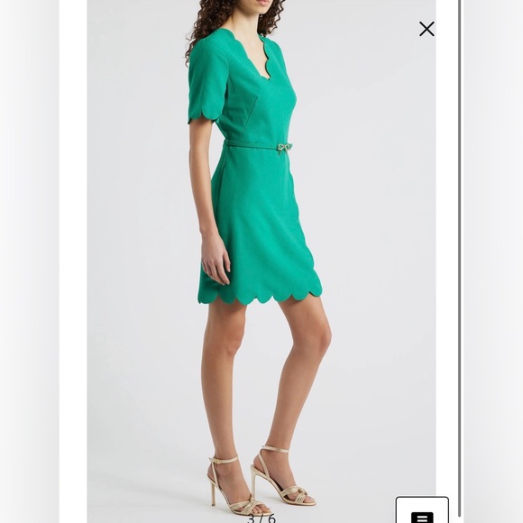 Eliza J Green Scalloped Sheath Dress size 6 NWT* - Picture 5 of 12